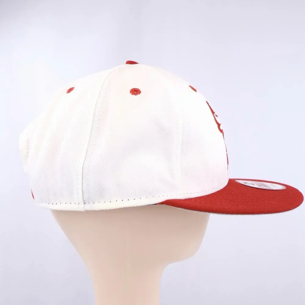 New Era Chicago Bulls Windy City Snapback Hat White Red Hardwood Classics NBA